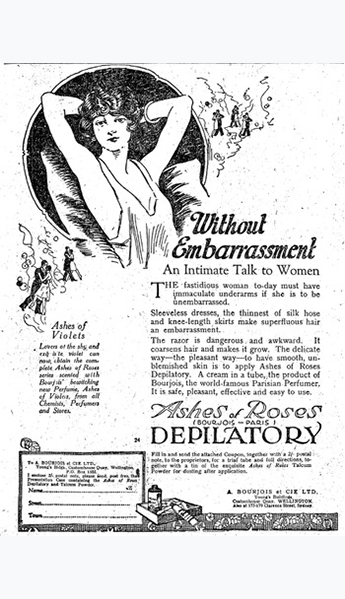 ontharingscreme advert 1900