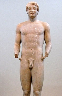 Funerary kouros statue